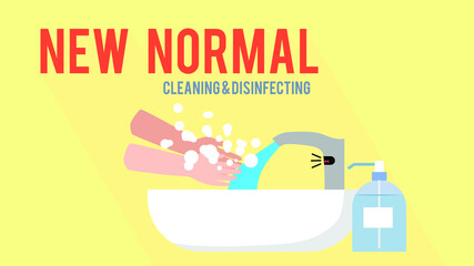 New normal is cleaning and disinfecing for virus covid-19