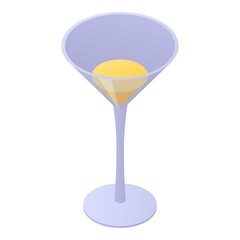 Bar cocktail icon. Isometric of bar cocktail vector icon for web design isolated on white background