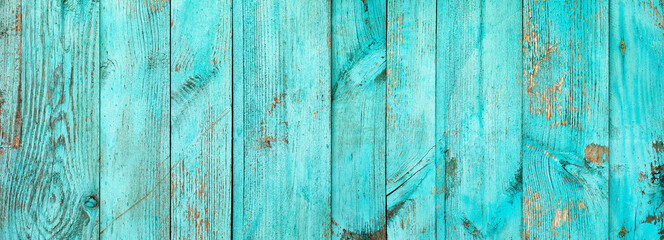 Weathered blue wooden background texture. Shabby wood teal or turquoise green painted. Vintage...