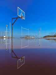 basketball hoop on a sunny day