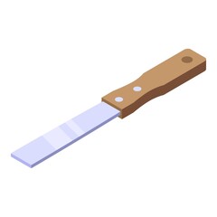 Scraper tool icon. Isometric of scraper tool vector icon for web design isolated on white background