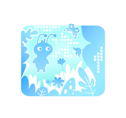 Virtual reality for fantasy video 2D vector web banner, poster