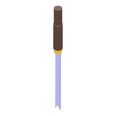 Construction chisel icon. Isometric of construction chisel vector icon for web design isolated on white background