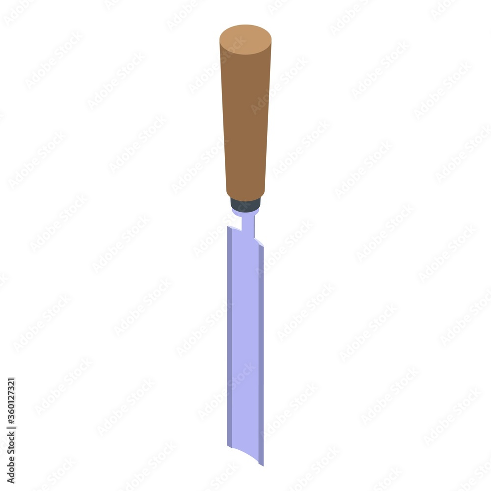 Poster Repair chisel icon. Isometric of repair chisel vector icon for web design isolated on white background