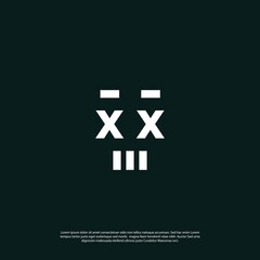 Fototapeta premium abstract face mask, with a minimalist modern style