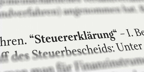 Steuererklärung für Einkommenssteuer