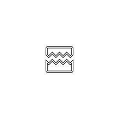 Earthquake icon. Natural calamity symbol. Logo design element