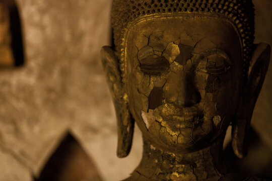 Buddha statues in Wat Si Saket temple, Vientiane, Laos