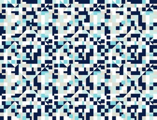 Seamless pattern with small geometric shapes. Pixels.