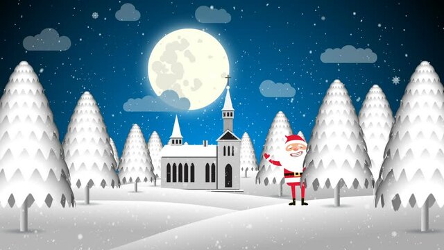 Merry Christmas! Animated digital greetings card, intro, opener, promo special event or logo bumper