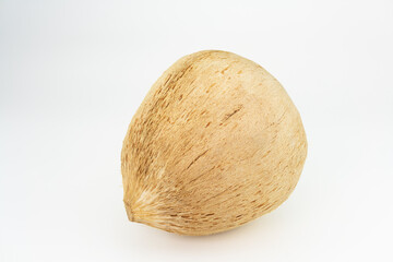 Tropical fruit coconut isolated on white background.
