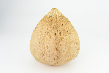 Tropical fruit coconut isolated on white background.
