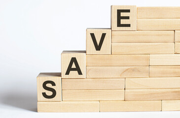 SAVE Word Written In Wooden Blocks,Key Performance Indicator