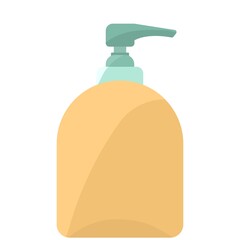 Image of a yellow bottle with soap. Vector image, eps 10