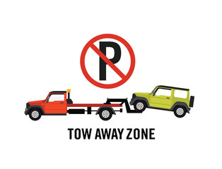 Naklejka premium No parking sign Private Property, Tow away zone