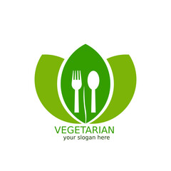 vector illustration logo of a fork and spoon