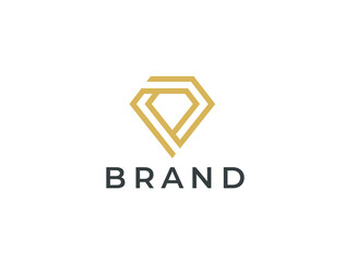 Fototapeta premium Diamond logo concept. Vector logotype template.