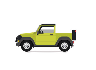 Green off road vehicle vector