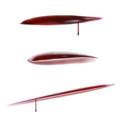 Realistic set of cuts. Using the transparency effect to any background color of the skin, and image jpg. Vector eps10