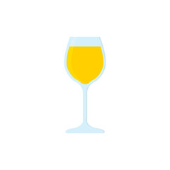 Cocktail flat, drink with a straw icon, vector illustration isolated on a white background