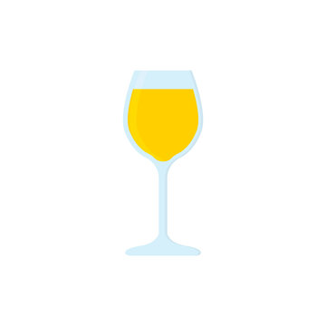 Cocktail flat, drink with a straw icon, vector illustration isolated on a white background