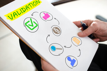 Validation concept on a paper