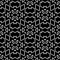 Beautiful abstract geometric vector pattern background in classic black and white. 