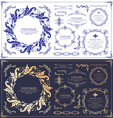 植物モチーフのフレームセット	