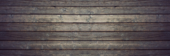 vintage old real wood stripe floor texture background in panoramic wide scale