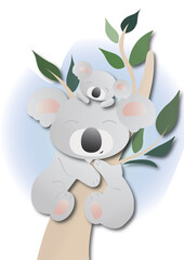 illustration of very cute koalas
