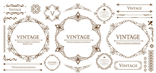 植物モチーフのフレームセット	