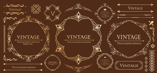 植物モチーフのフレームセット	