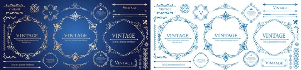 植物モチーフのフレームセット	