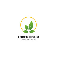 Nature design logo, leaf logo template , vector