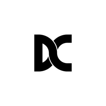 initial letter D and C, DC, CD logo, monogram flat style design template
