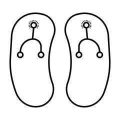 flip flops icon, sandal vector icon