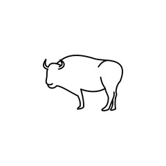 Bison logo template, animal design vector logo concept