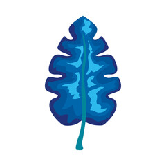 leaf tropical exotic blue color, nature concept