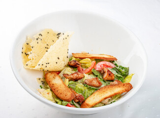 Baked vegetable salad with eggplant cream