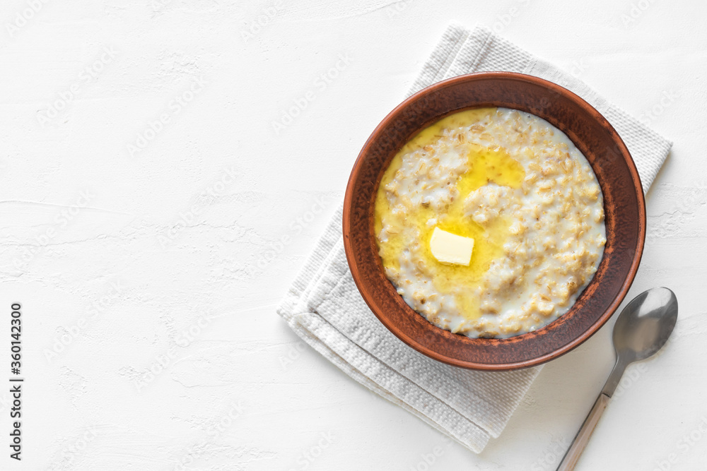 Canvas Prints oatmeal porridge with butter