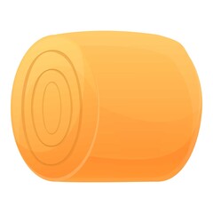 Wheat roll icon. Cartoon of wheat roll vector icon for web design isolated on white background
