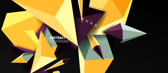 Trendy simple triangle abstract background, dynamic motion concept. Vector Illustration For Wallpaper, Banner, Background, Card, Book Illustration, landing page