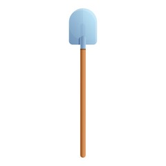 Farm shovel icon. Cartoon of farm shovel vector icon for web design isolated on white background