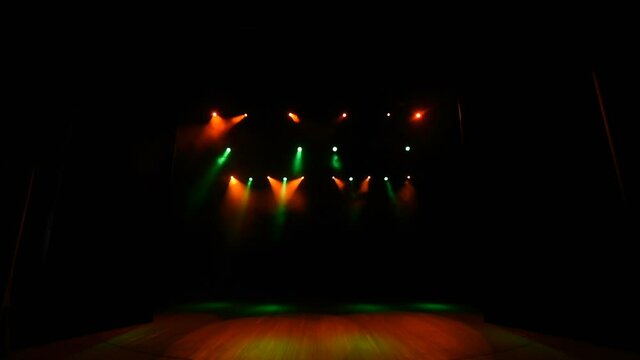 Free stage lighting background with smoke fog.