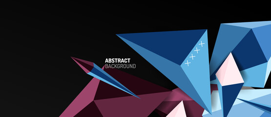 Trendy simple triangle abstract background, dynamic motion concept. Vector Illustration For Wallpaper, Banner, Background, Card, Book Illustration, landing page