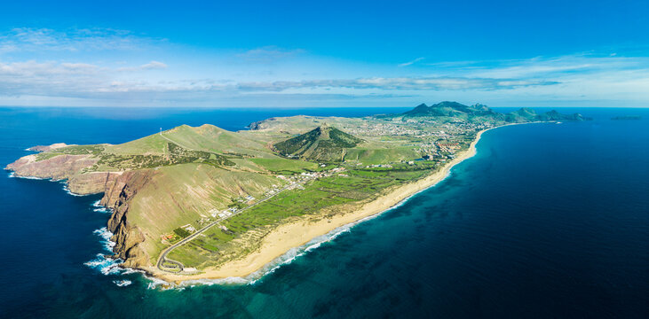 Aerial view of Porto Santo island island