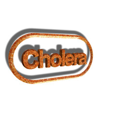 Cholera - Wort bzw. Text als 3D Illustration, 3D Rendering