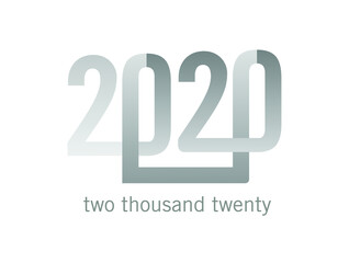 New Year 2020 logo text design.
