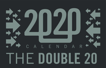 New Year 2020 logo text design.