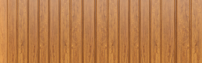 Fototapeta na wymiar Panorama of High resolution brown wood plank texture and seamless background